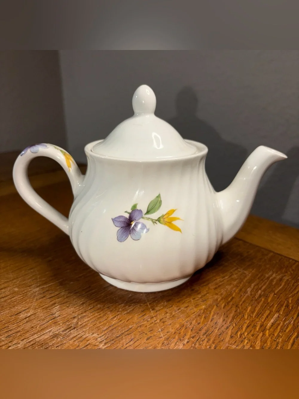 Arthur Wood & Son Staffordshire English Teapot with  flowers